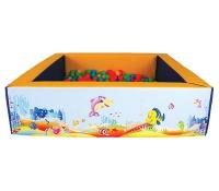 Сухой бассейн квадратный с шелкографией (200х200 см)