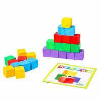 Набор кубиков 25 штук (дерево)