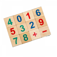 Кубики деревянные «Веселый счёт» 12 элементов