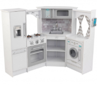 Кухня "Белый интерактив" угловая