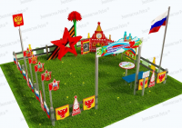 Патриотическая площадка  "Центр нравственно-патриотического воспитания юных патриотов". Комплект: Стандарт 3