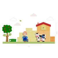 Декоративно-развивающая панель "Молочная ферма"