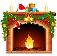 Стенд "Новогодний камин"