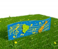 Забор из Экопластика "Музыкальные инструменты" (Модель7)