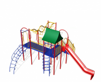 Игровой комплекс 8 скат пластик (h=1,5 м)