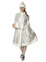 Карнавальный костюм для взрослых "Снегурочка" с муфтой
