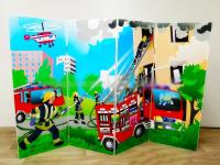 Напольная ширма гармошка "Пожарные-перекресток"