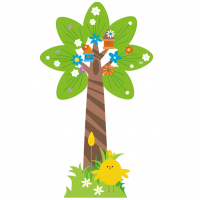 Наклейка интерьерная "Дерево с птичкой"