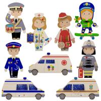 Набор бизибордов «ПРОФЕССИИ + ТРАНСПОРТ»