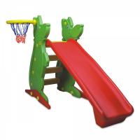 Пластиковая горка с баскетбольным кольцом