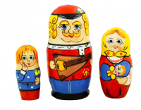 Матрёшка «Русская семья», 3 куклы