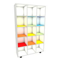 Шкаф для горшков на ножках, 15 ячеек (814х254х1446 мм)