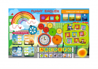 Бизиборд (дидактическая панель) настенный по английскому языку ОСНОВЫ Часть 1. Серия ИЗУЧАЕМ АНГЛИЙСКИЙ ЯЗЫК