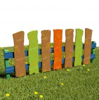 Забор из Экопластика "Грибочки-листочки"