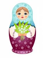 Уличная фигура "Матрешка с ландышами"