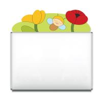 Декорация для магнитной доски "Жук и цветы"