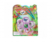 Набор юного натуралиста: контейнер (5 шт) для хранения в виде цветка и пинцет