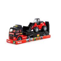 Автомобиль-трейлер + трактор-погрузчик