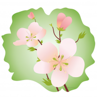 Наклейка интерьерная "Цветок" 5