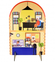 Ширма для сюжетно-ролевых игр двухсторонняя ПОЛИЦИЯ