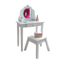 Белый туалетный столик из дерева для девочки "Модница" (White Medium Vanity & Stool)