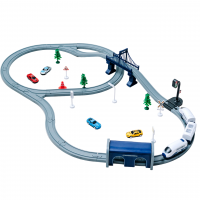 Железная дорога игрушка "Мой город, 70 предметов", на батарейках