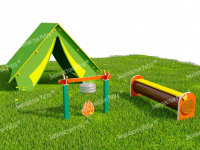 Игровая зона «Привал на полянке» (в комплекте, гитара, фонарик, компас)