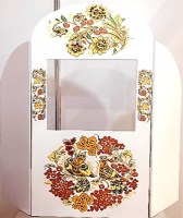 Ширма театральная напольная с дверцами "Русские узоры"