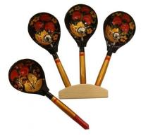 Ложки веерные (3 шт+1) хохлома